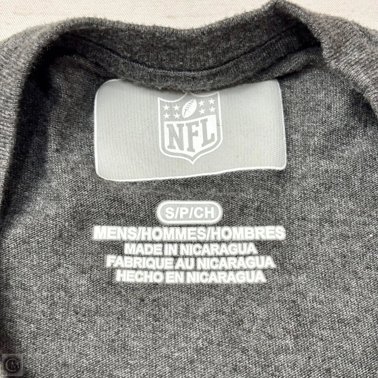 Top Short Sleeve By Nfl In Grey, Size: S