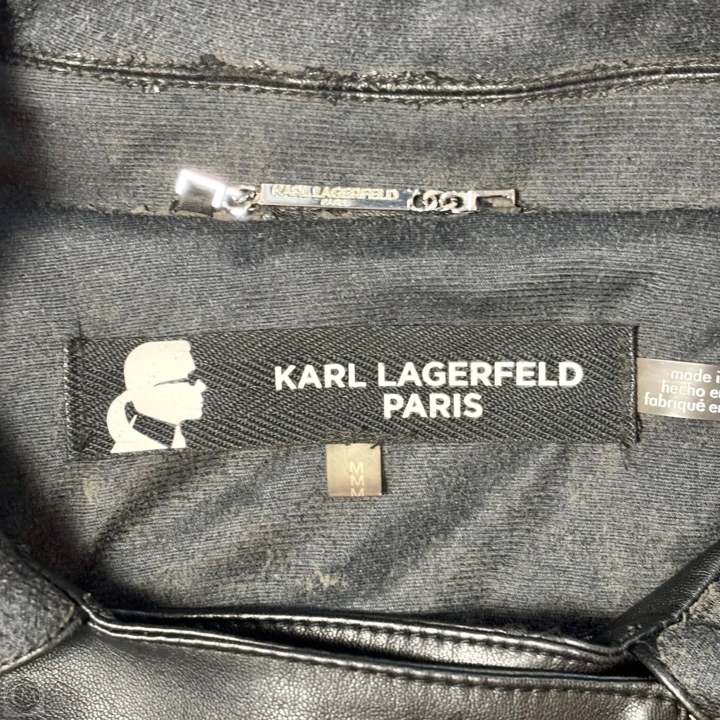 Jacket Designer By Karl Lagerfeld In Black, Size: M