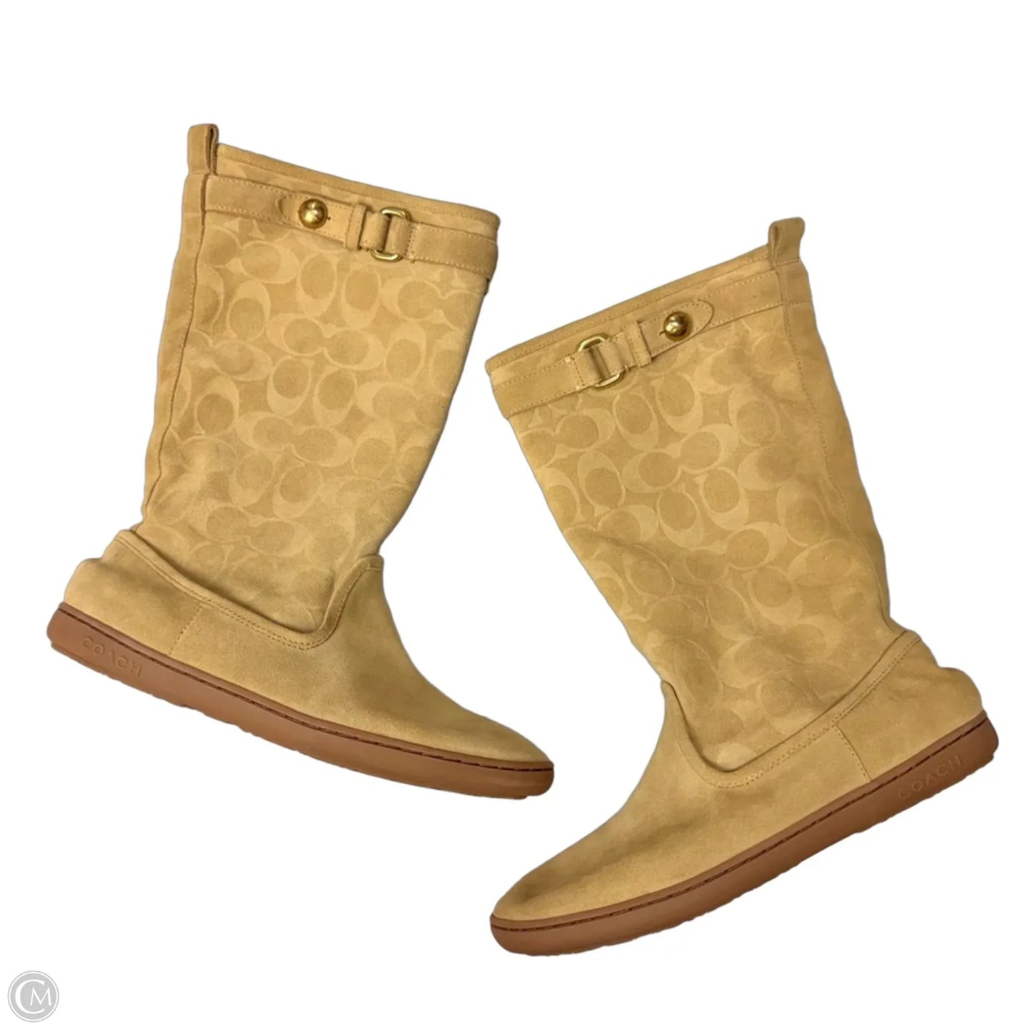 Boots Designer By Coach In Tan, Size: 9