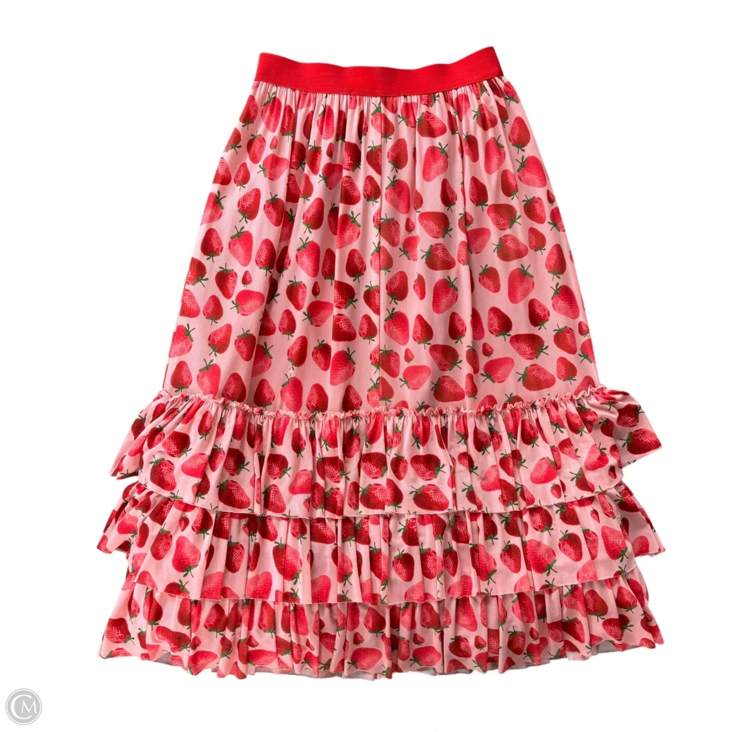Skirt Midi By Eva Franco In Pink & Red, Size: S
