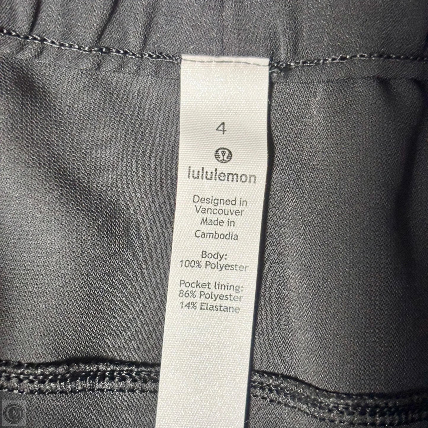 Athletic Pants By Lululemon In Black, Size: S