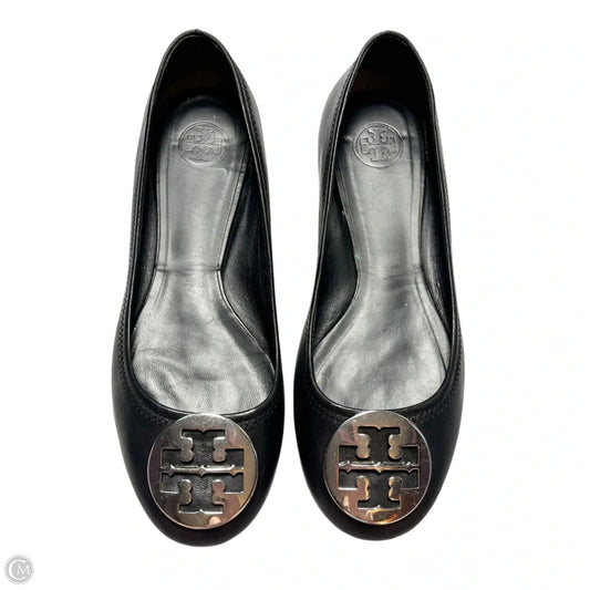 Shoes Designer By Tory Burch In Black & Gold, Size: 10.5