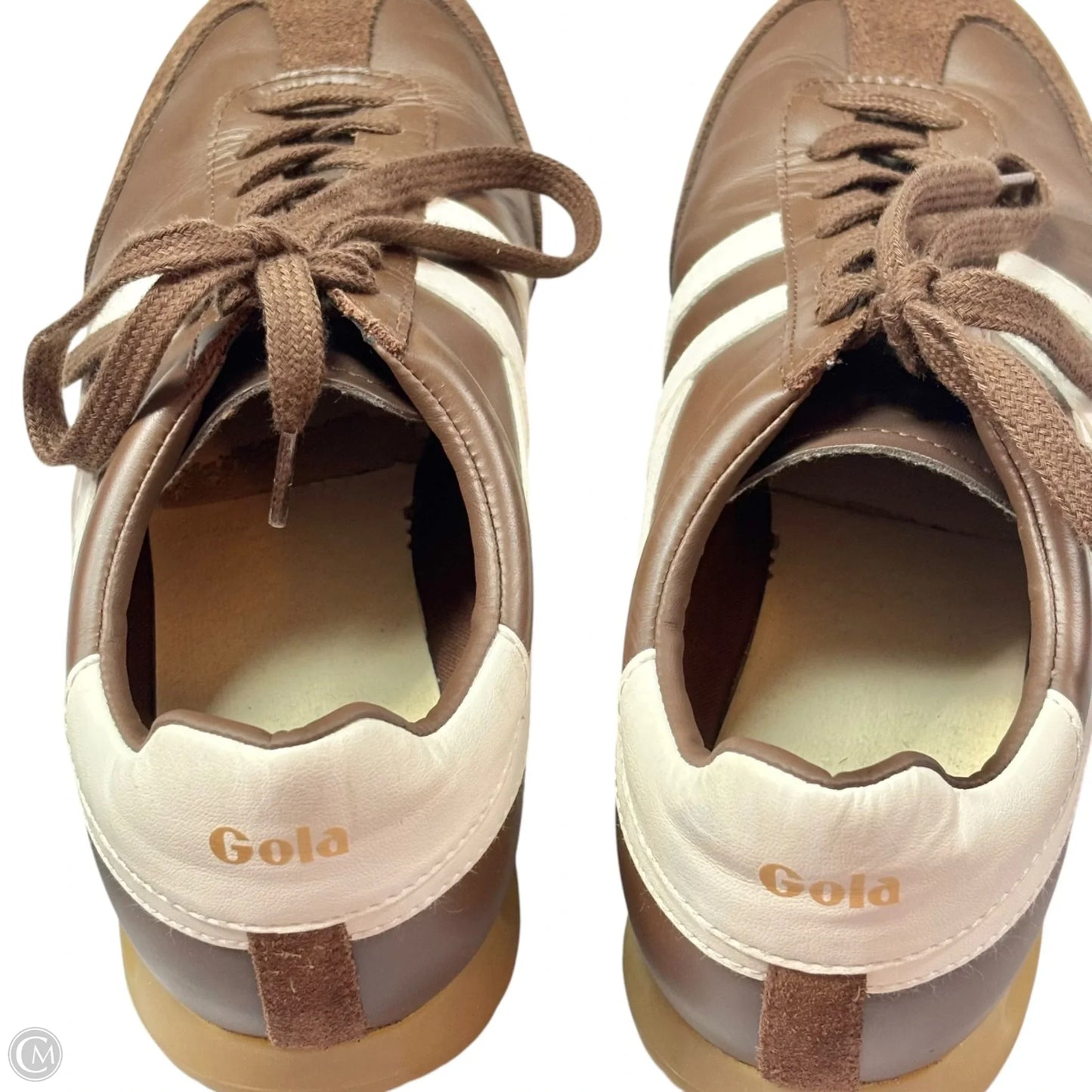Shoes Sneakers By Gola In Brown & White, Size: 9