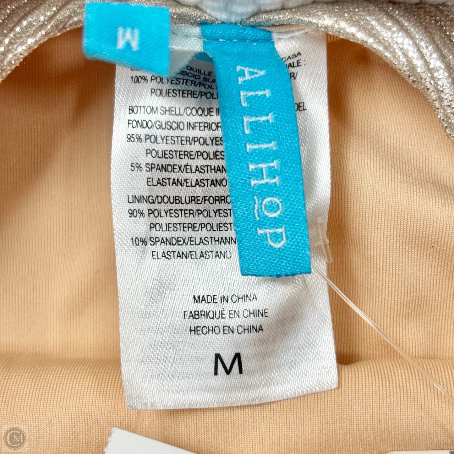 Swimsuit By Anthropologie In Gold & White, Size: M