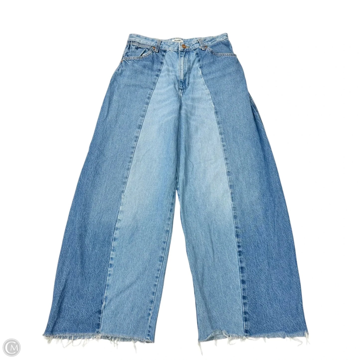 Jeans Wide Leg By Wrangler In Blue Denim, Size: 10