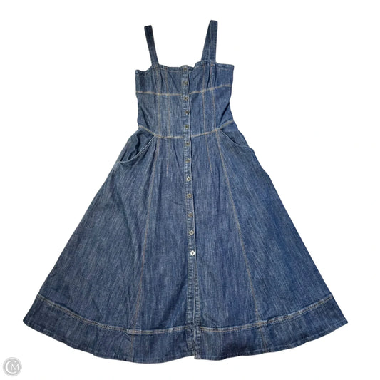 Dress Casual Maxi By Anthropologie In Blue Denim, Size: S