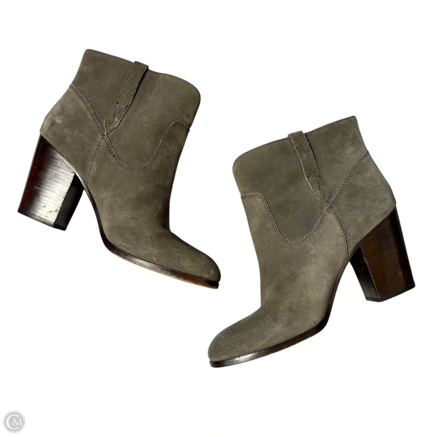 Boots Designer By Frye In Grey, Size: 8.5