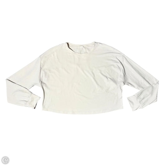 Athletic Top Long Sleeve Crewneck By Lululemon In Cream, Size: M