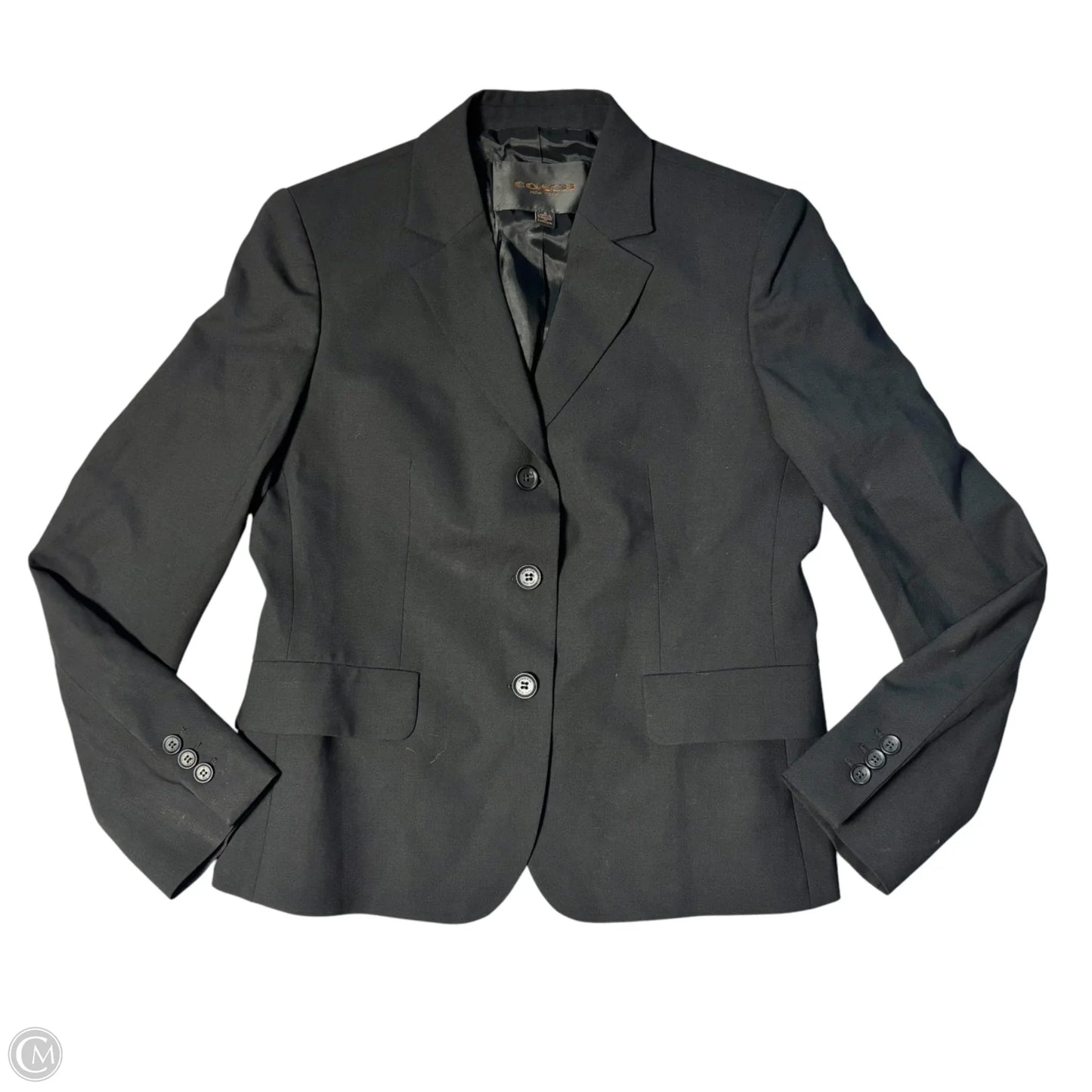 Blazer Designer By Coach In Black, Size: 6