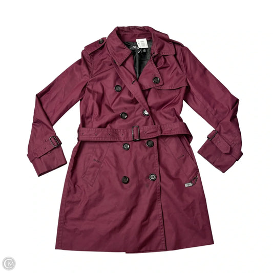 Jacket Designer By Coach In Maroon, Size: S