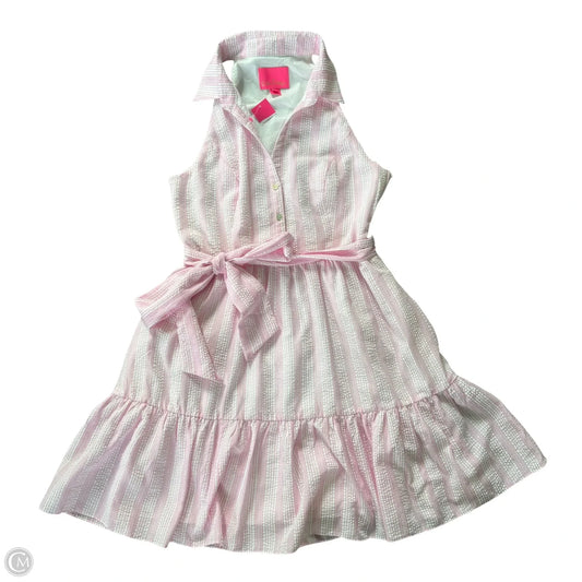 Dress Designer By Lilly Pulitzer In Pink & White, Size: S