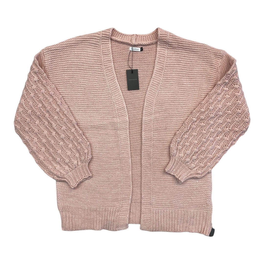 Sweater Cardigan By SOLEILA In Pink, Size:S
