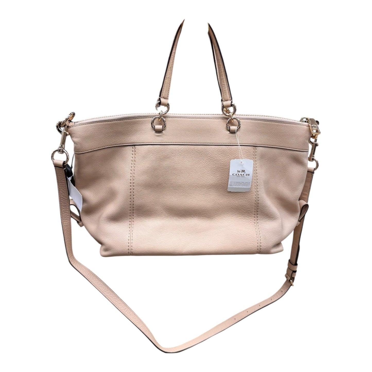 Handbag Designer By Coach In Tan, Size:Large