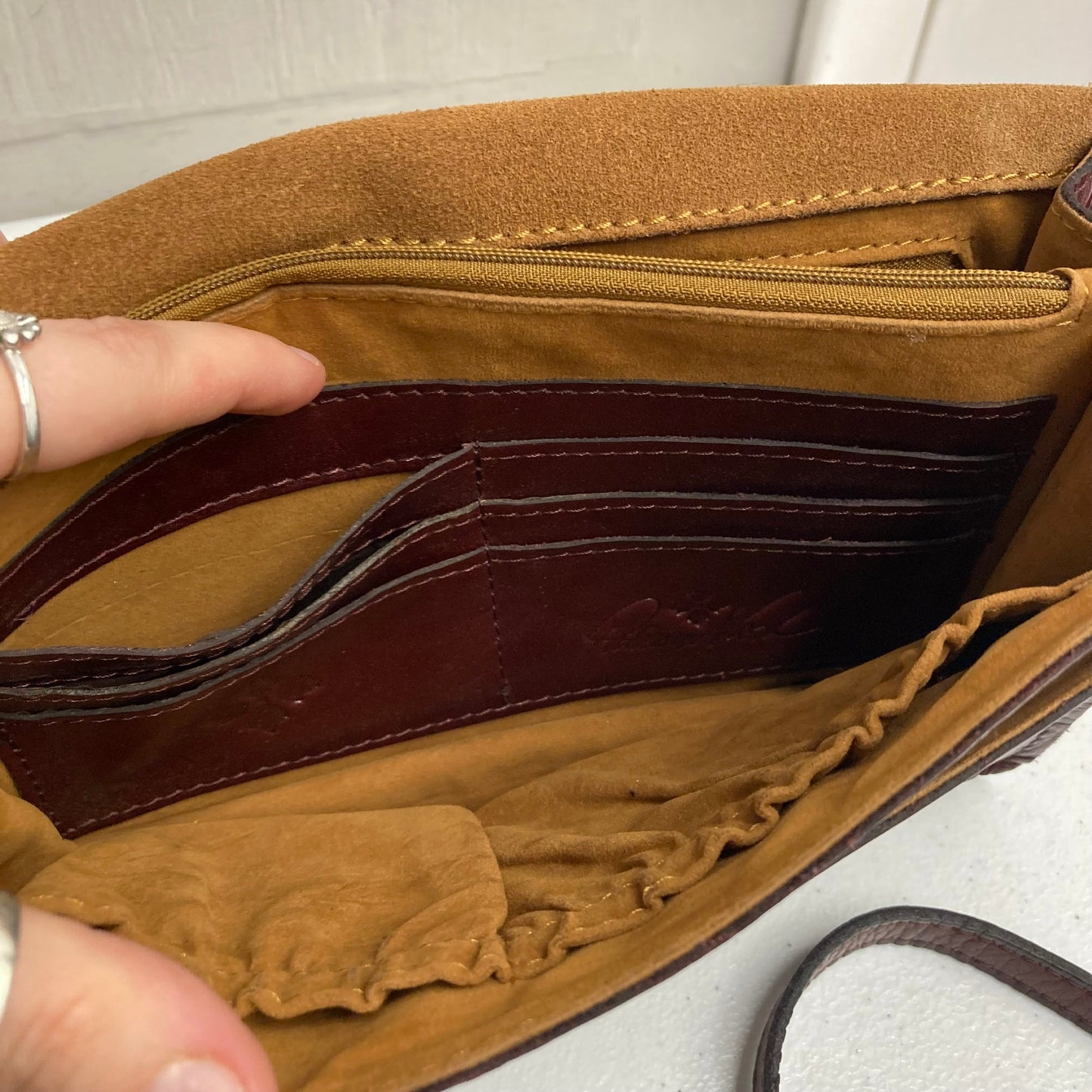 Crossbody Designer By Patricia Nash In Brown, Size:Medium
