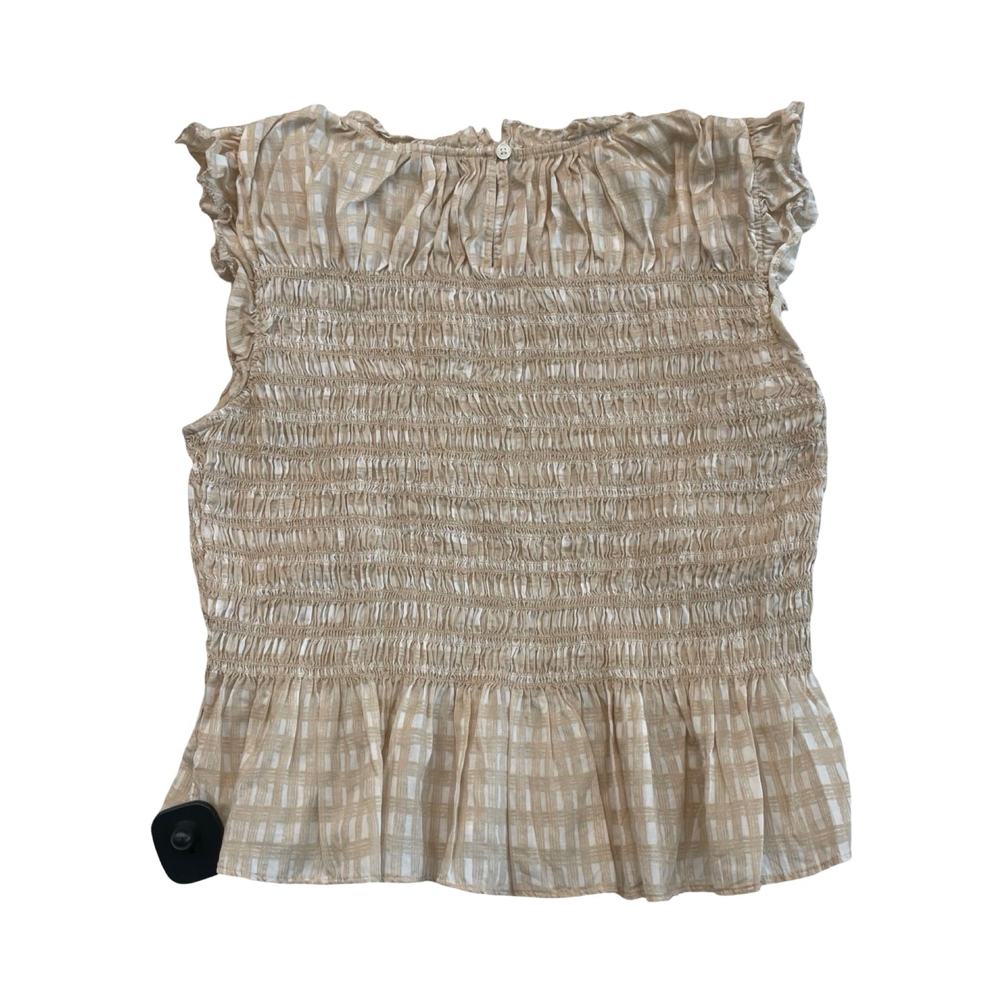 Top Sleeveless By Ann Taylor In Tan, Size:M
