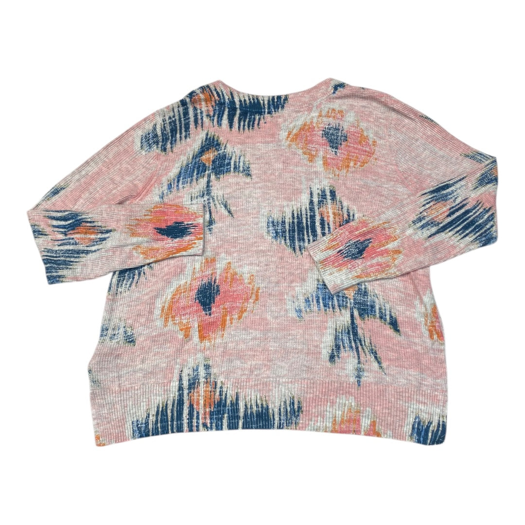 Sweater By Nic + Zoe In Blue & Pink, Size:Xl