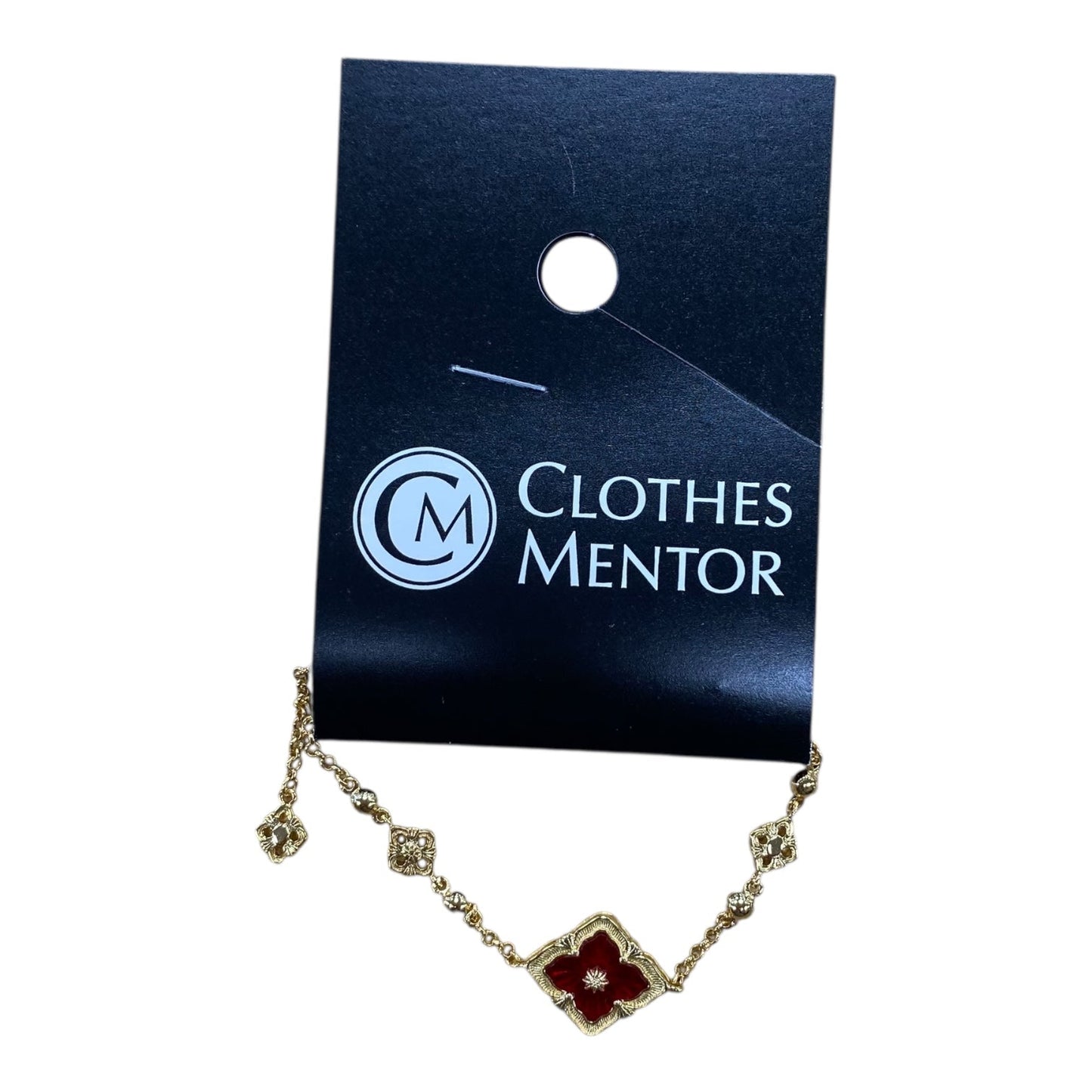 Bracelet Chain By chicu In Gold & Red