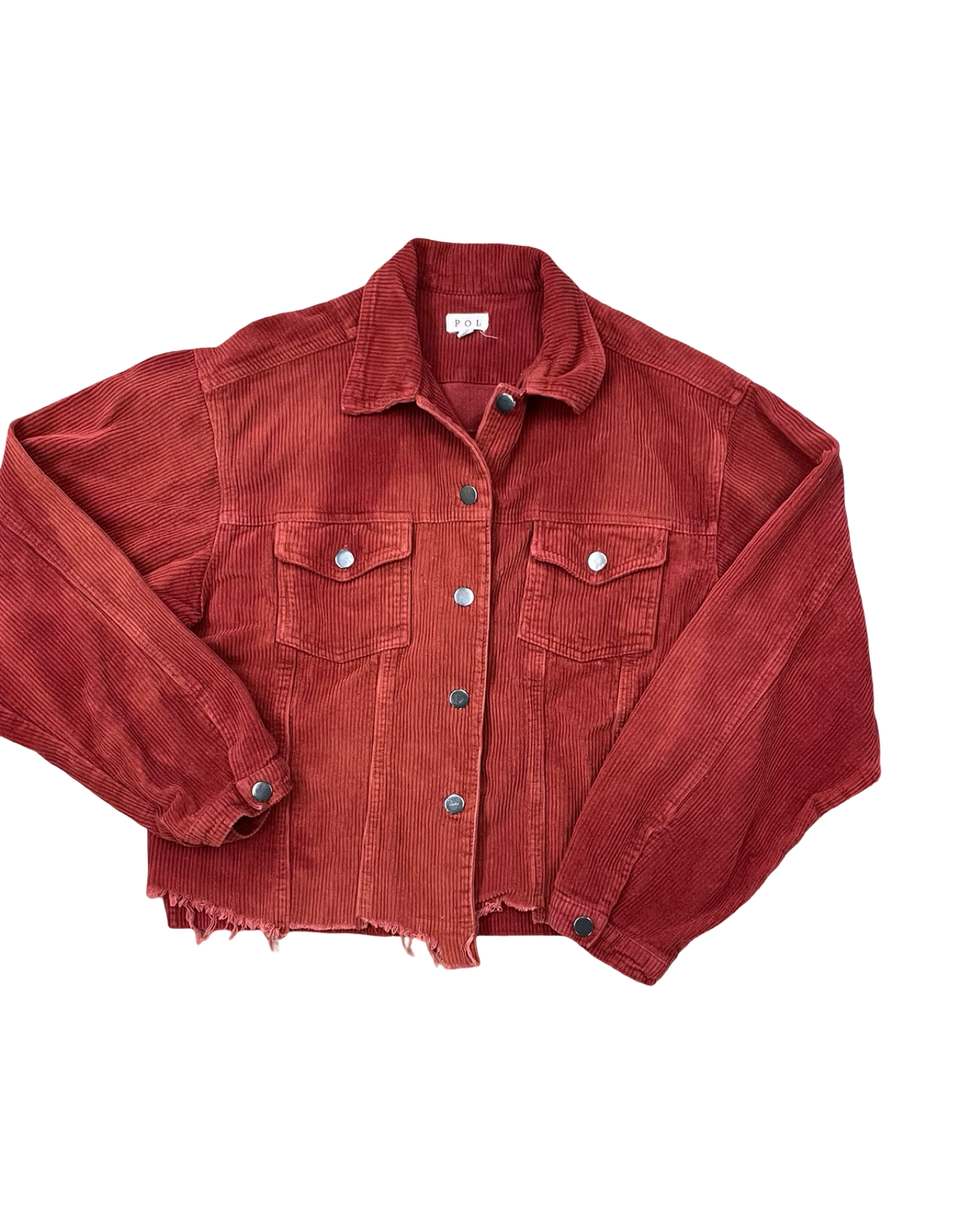 Jacket Shirt By Pol In Orange, Size:M