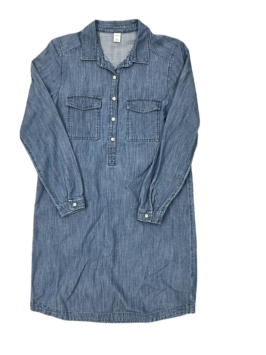 Dress Casual Midi By Old Navy In Blue Denim, Size:S