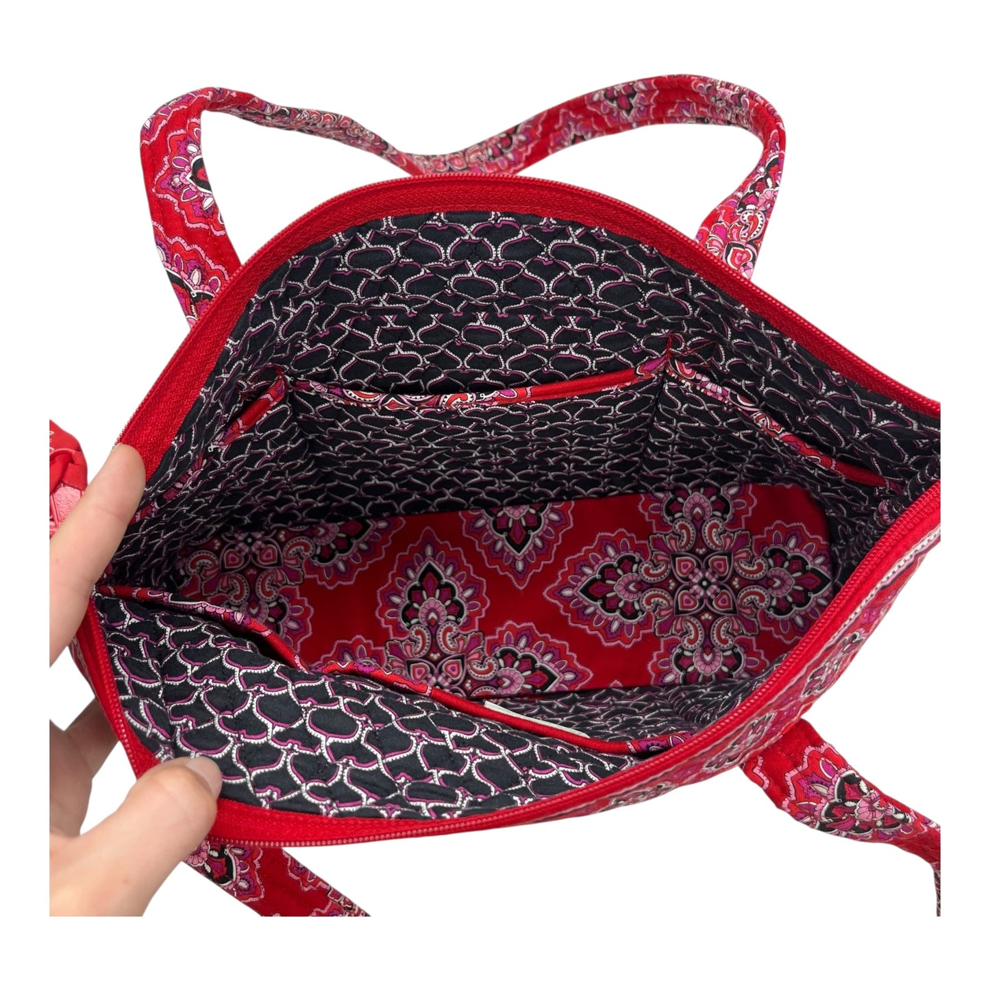 Handbag By Vera Bradley In Red, Size:Large