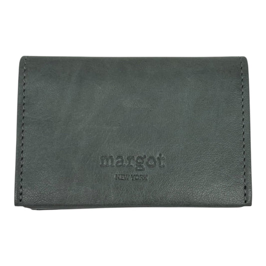 Wallet Leather By Margot In Grey, Size:Small