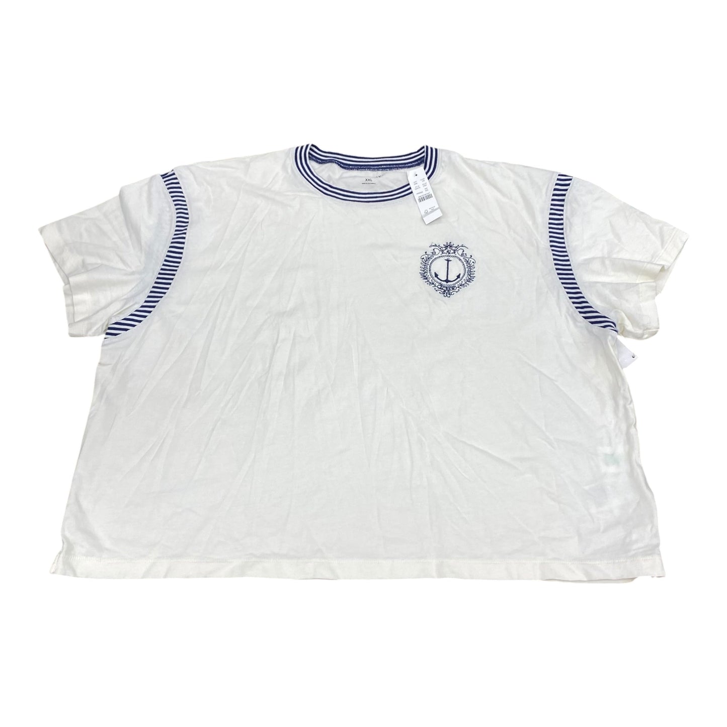 Top Ss By J. Crew In White, Size:Xxl