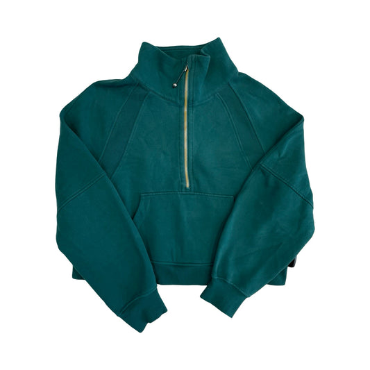 Athletic Sweatshirt Collar By Lululemon In Gold & Green