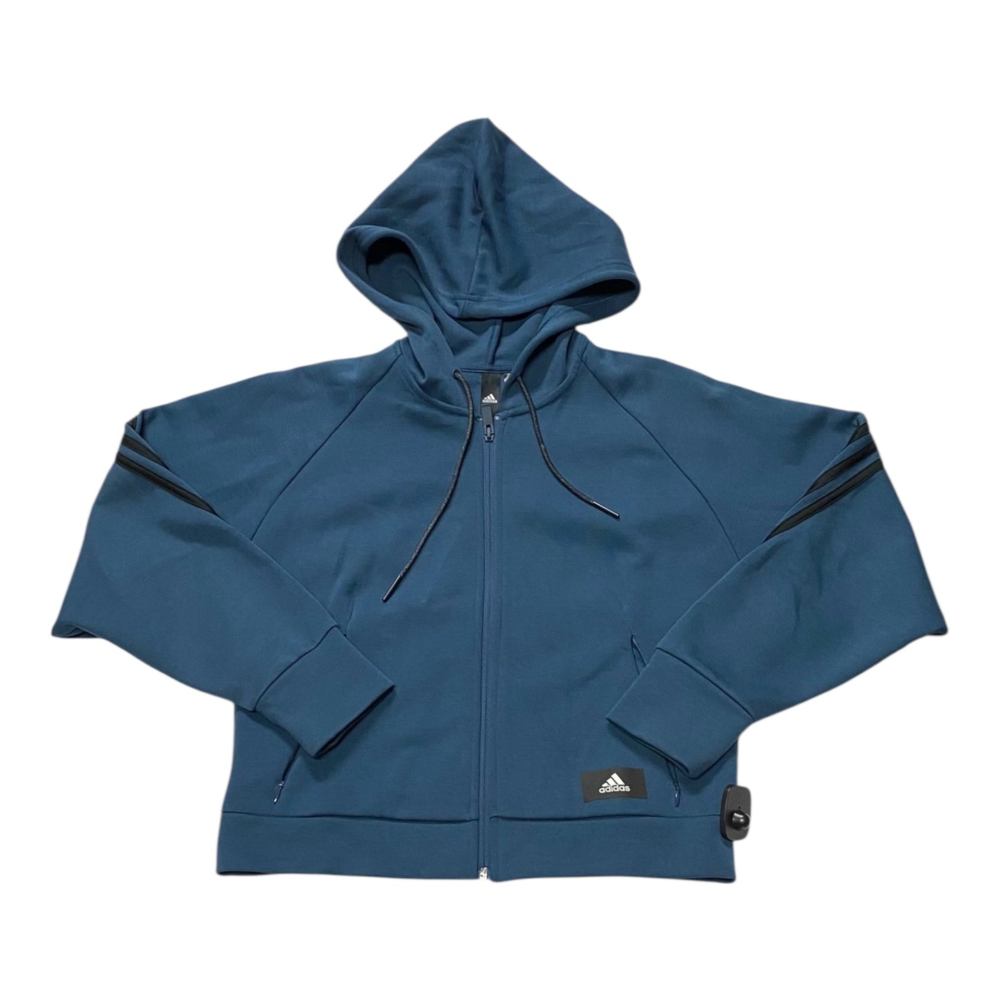 Athletic Sweatshirt Hoodie By Adidas In Blue, Size:S