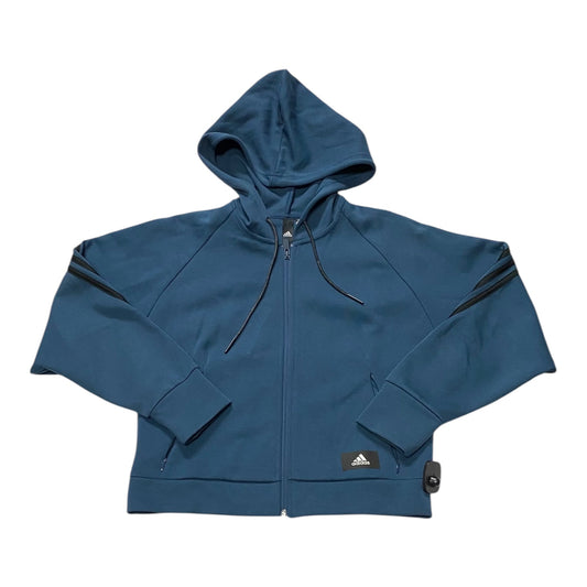 Athletic Sweatshirt Hoodie By Adidas In Blue, Size:S