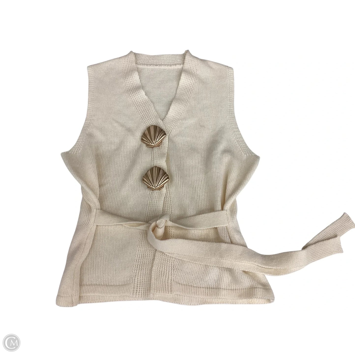 Vest Other By Clothes Mentor In Cream, Size: Small