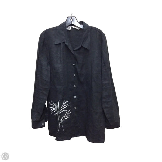 Top Long Sleeve By Edward Women In Black, Size: Xl