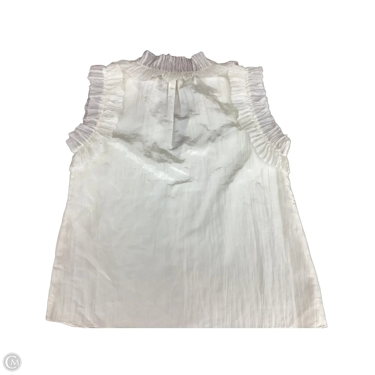 Top Short Sleeve By Rebecca Taylor In Cream, Size: S