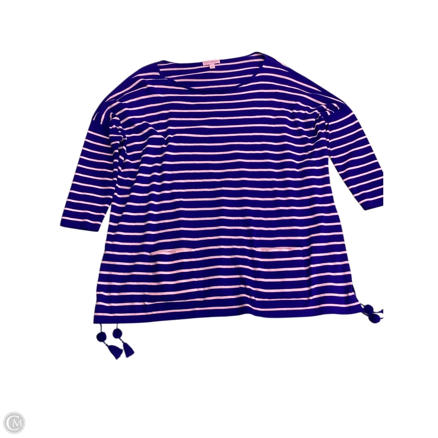 Top Long Sleeve Designer By Lilly Pulitzer In Blue, Size: L