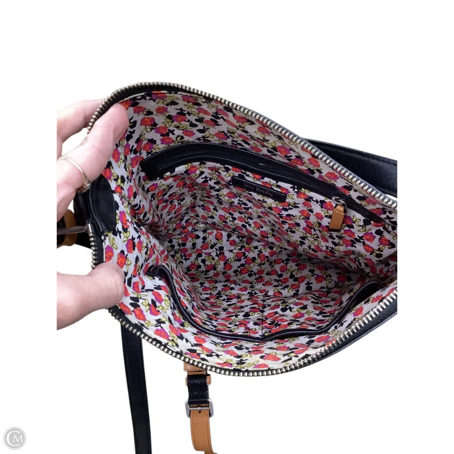 Handbag Leather By Vera Bradley, Size: Medium