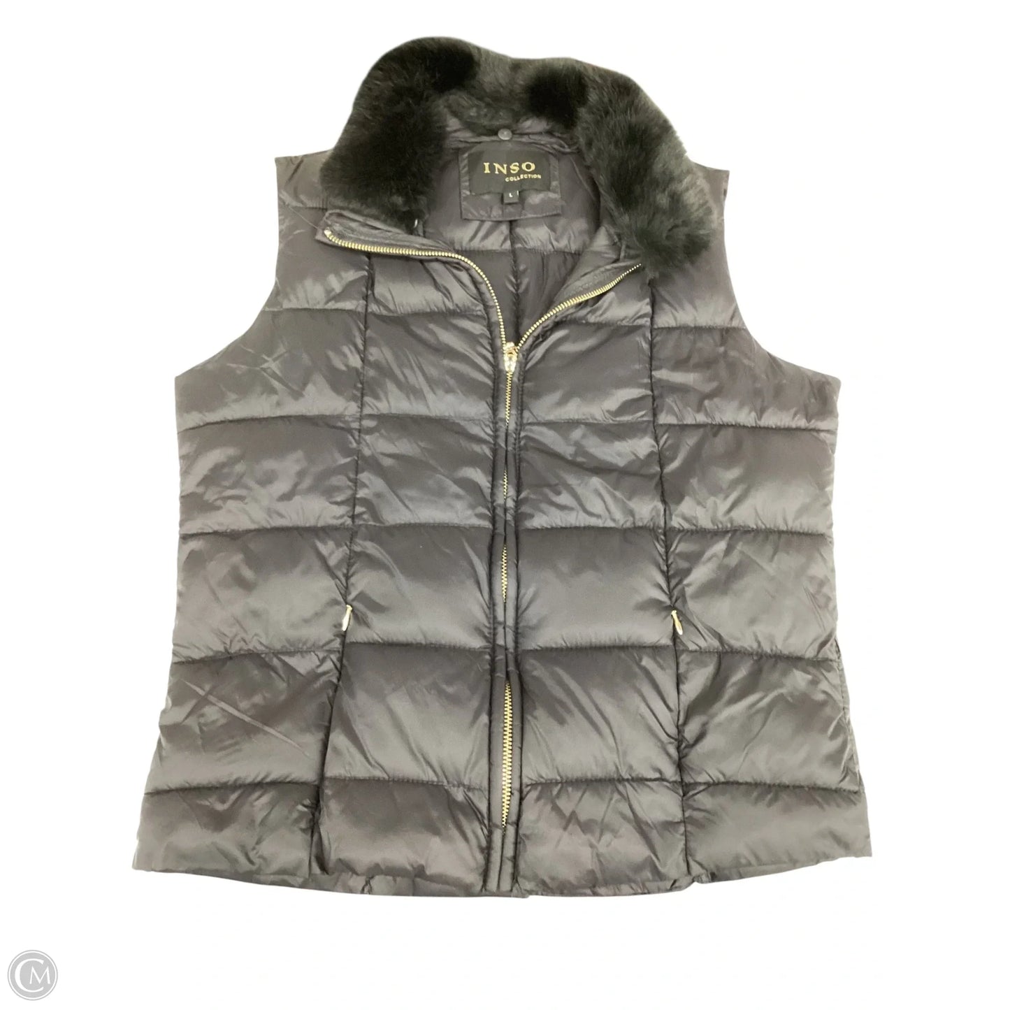 Vest Puffer & Quilted By Clothes Mentor In Black, Size: L