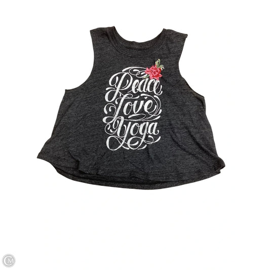 Top Sleeveless By Spiritual Gangster In Grey, Size: Xs
