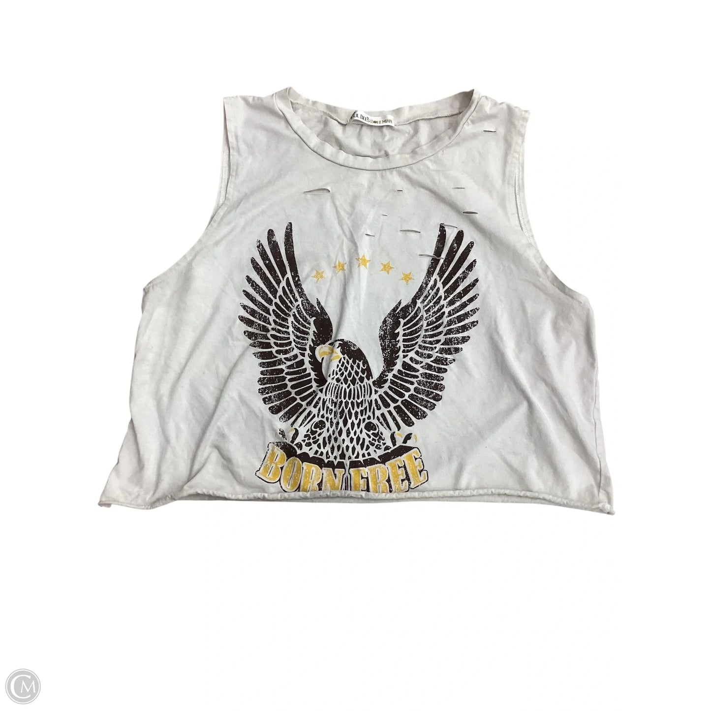 Top Sleeveless By Clothes Mentor In White, Size: M