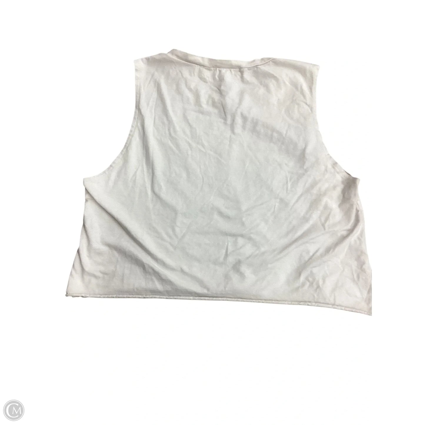 Top Sleeveless By Clothes Mentor In White, Size: M