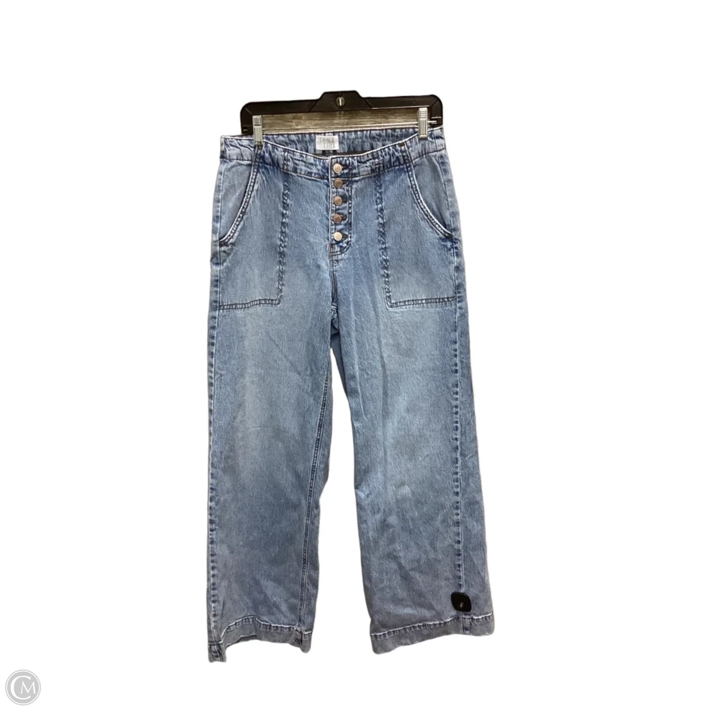 Jeans Cropped By Time And Tru In Blue, Size: 10