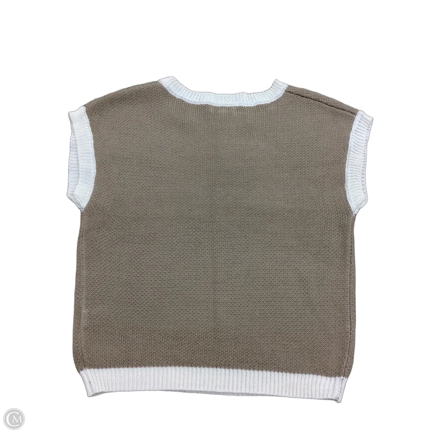 Sweater Short Sleeve By Blu Pepper In Beige, Size: Xs