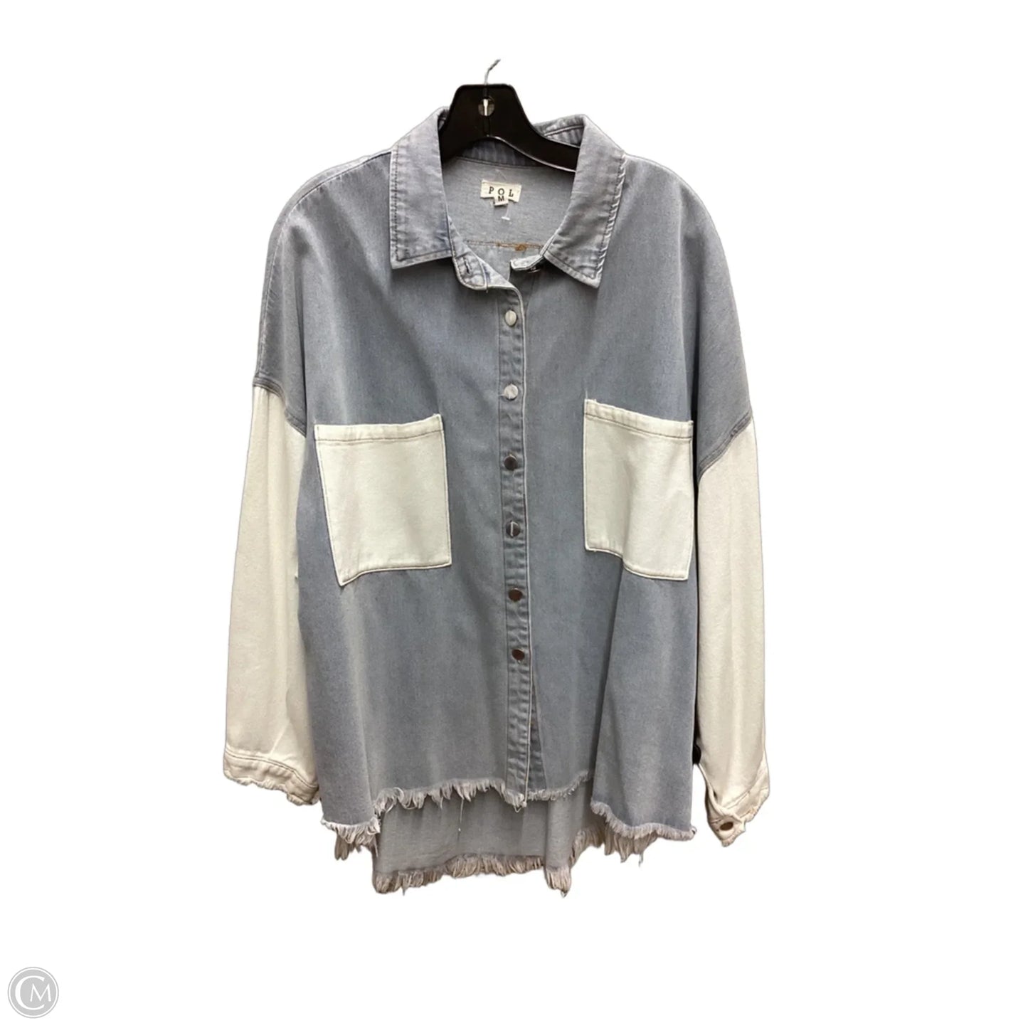 Top Long Sleeve By Pol In Blue, Size: M