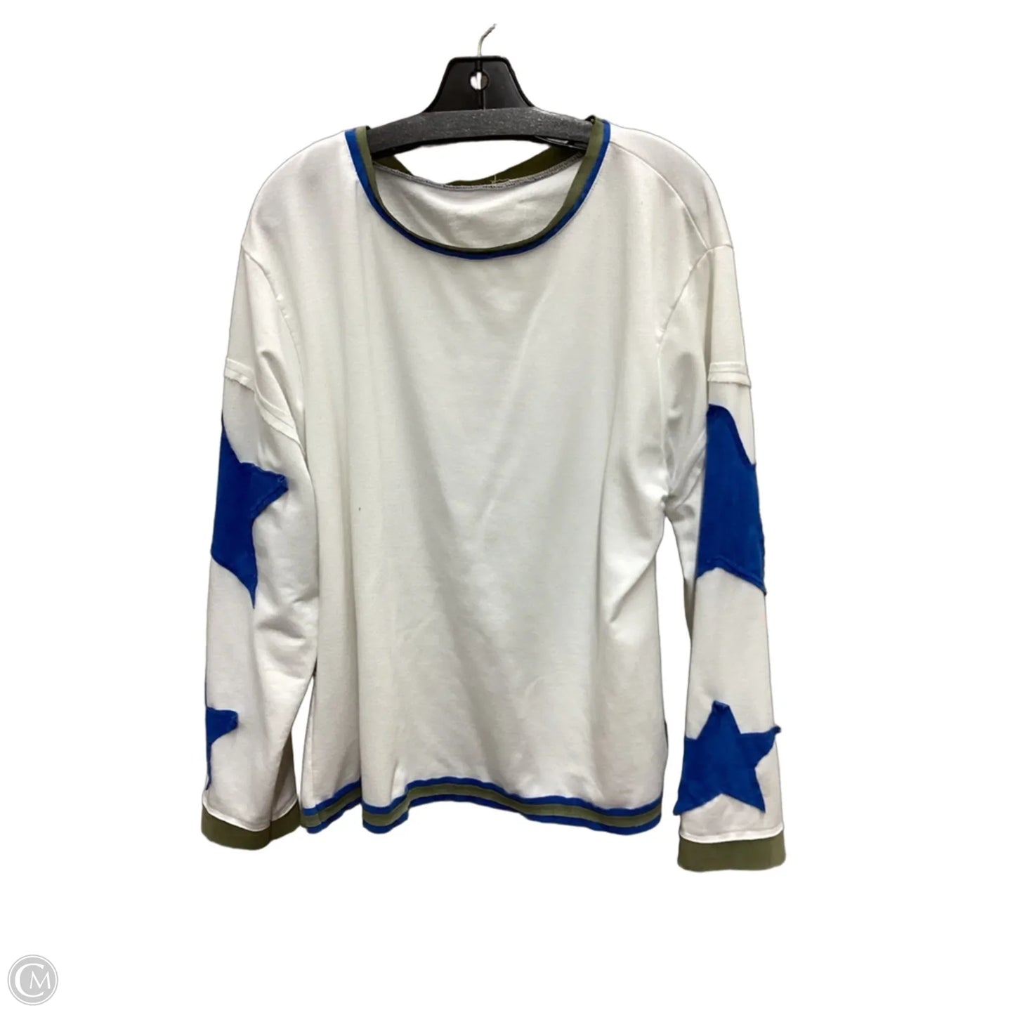 Top Long Sleeve By Clothes Mentor In Black & Cream, Size: M