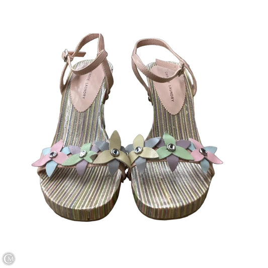Shoes Heels Wedge By Chinese Laundry In Multi-colored, Size: 7