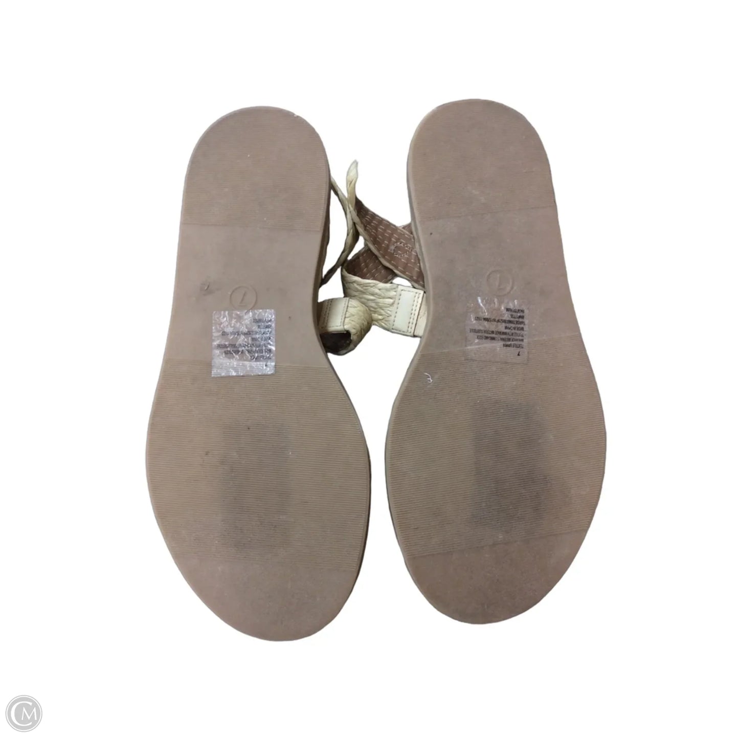 Sandals Heels Platform By Universal Thread In Tan, Size: 7