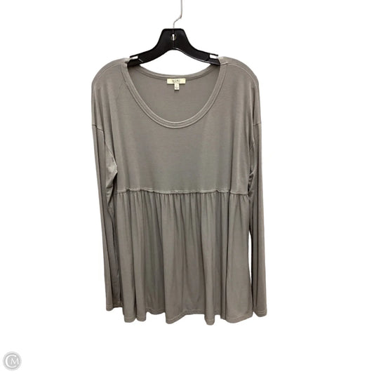 Top Long Sleeve By Kori America In Green, Size: L