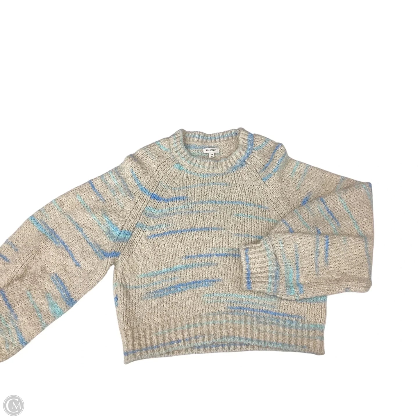Sweater By Pilcro In Blue & Cream, Size: Xxs