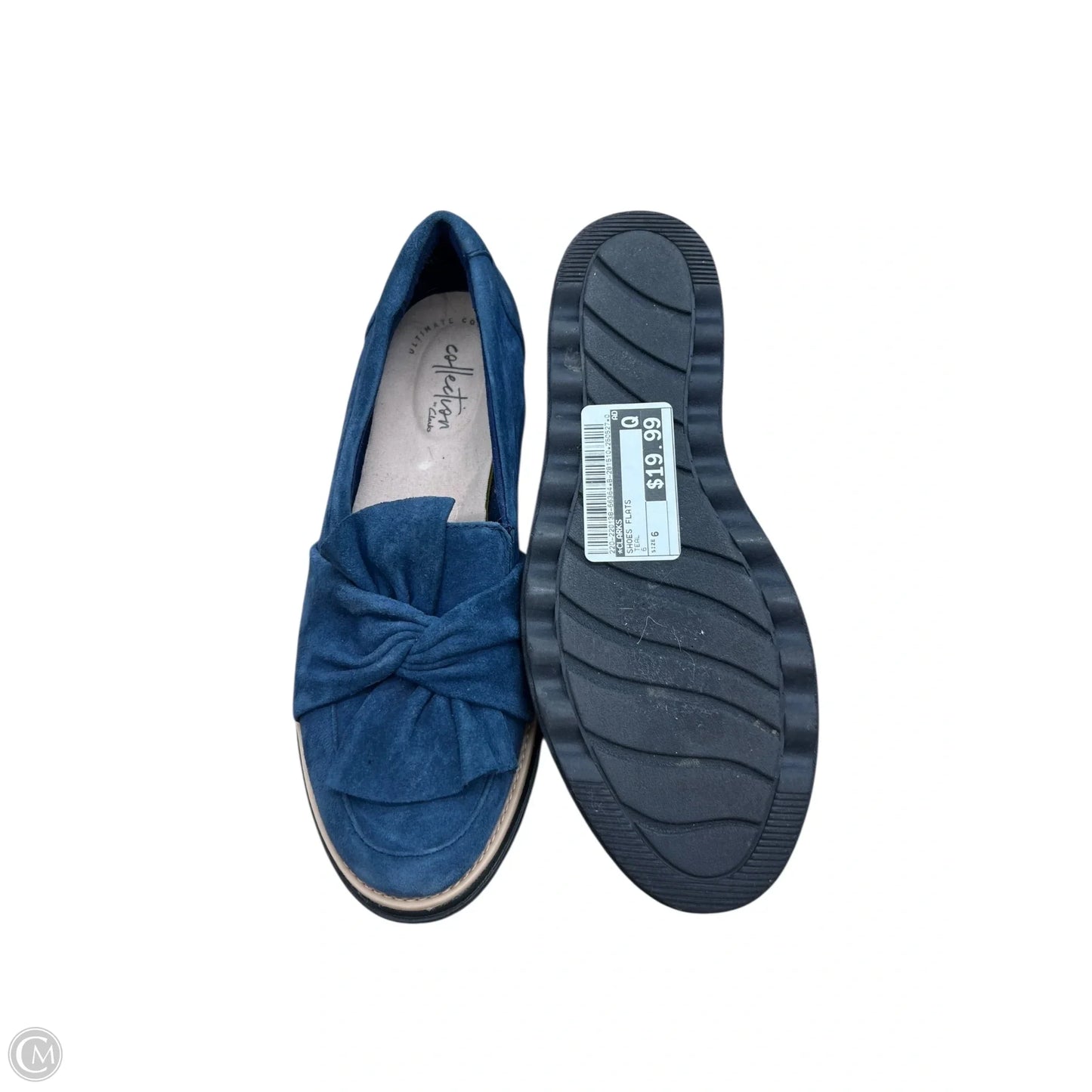 Shoes Flats By Clarks In Teal, Size: 6