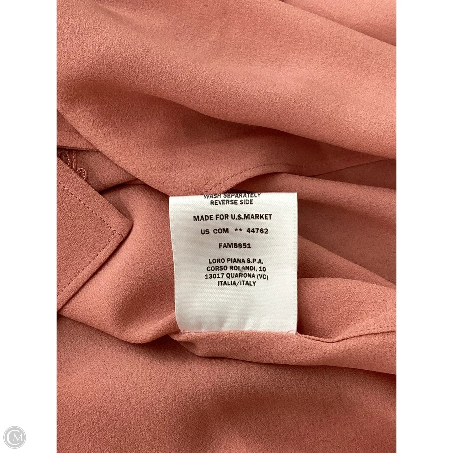 Blouse Luxury Designer By Loro Piana In Coral, Size: Xxl