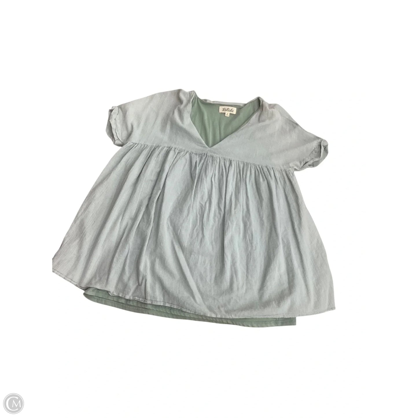 Top Short Sleeve By Listicle In Green, Size: S