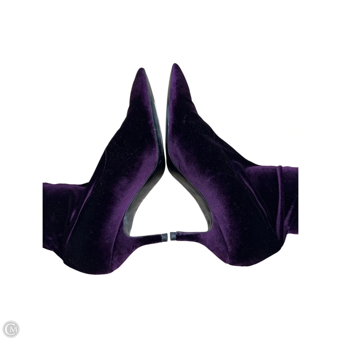 Boots Over-the-knee Heels By Zara Women In Purple, Size: 7